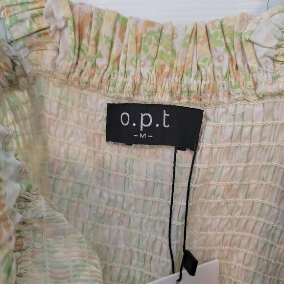 OPT One Pretty Thing Jillian Tiered Floral Smocked Dress Size Medium NWT - Picture 7 of 10